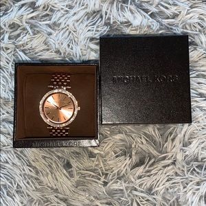 Michael Kors rose gold Darci stainless steel watch